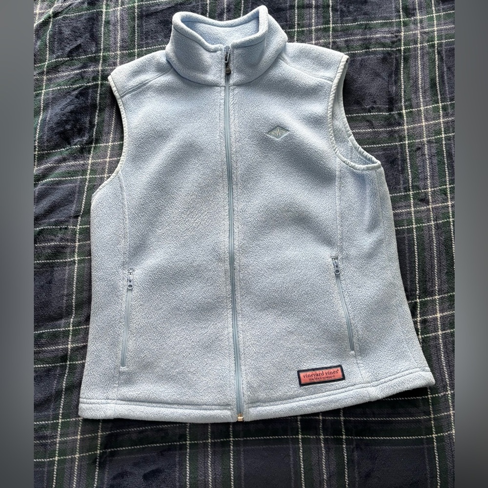 Women’s Light Blue Vineyard vines Fleece Vest size M